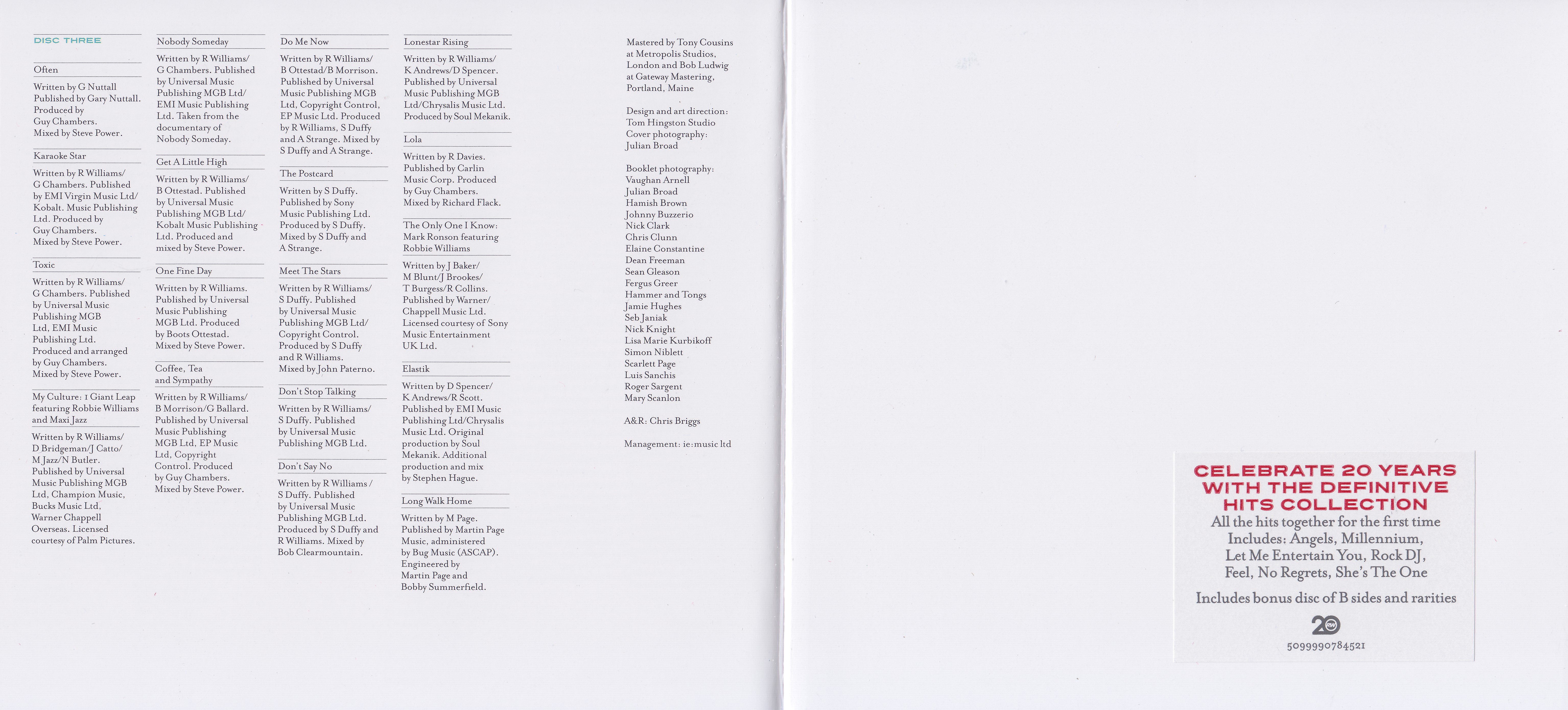 Robbie Williams  In And Out Of Consciousness : Booklet11